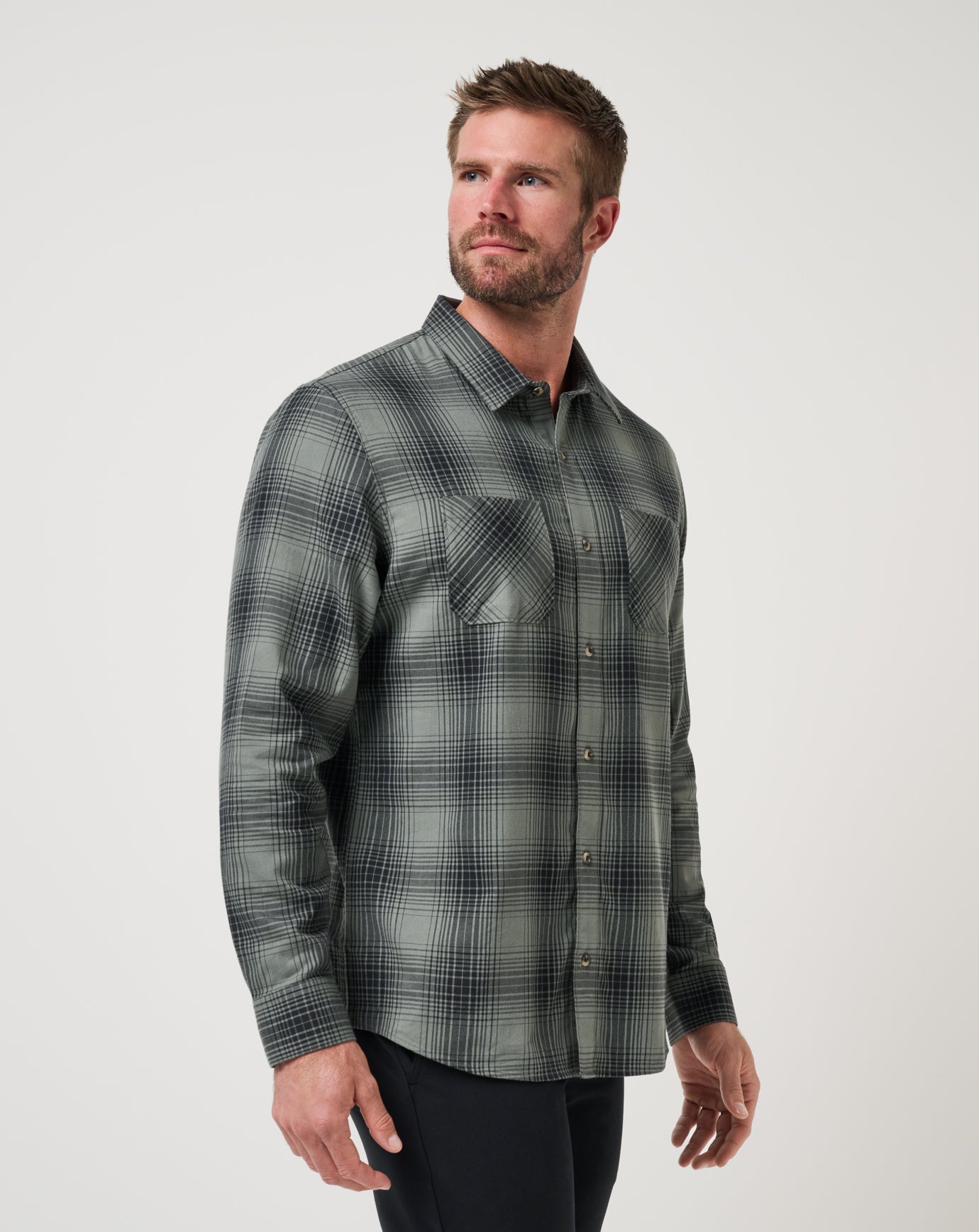 Cloud Flannel Plaid Button-Up - Image 2