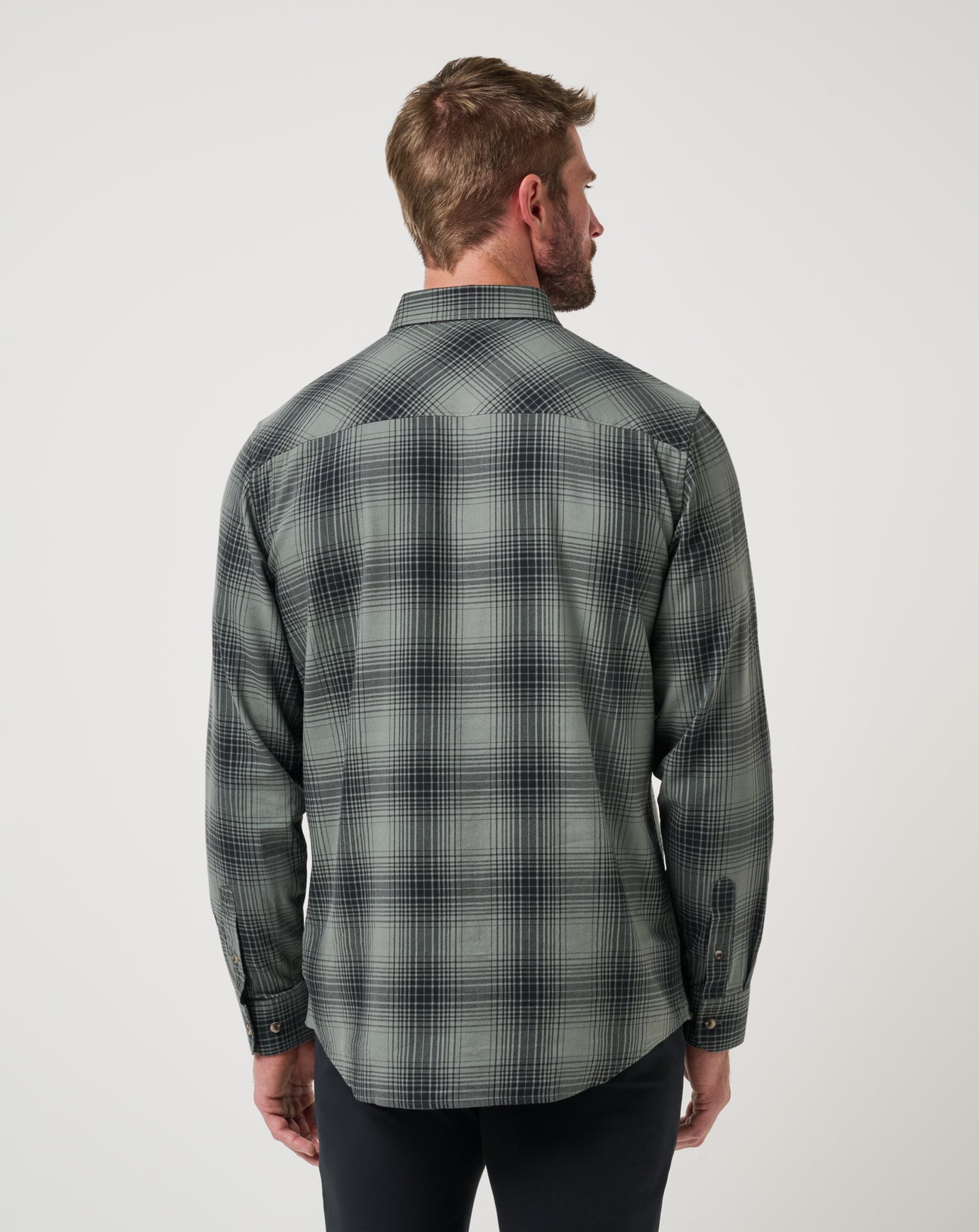 Cloud Flannel Plaid Button-Up - Image 3