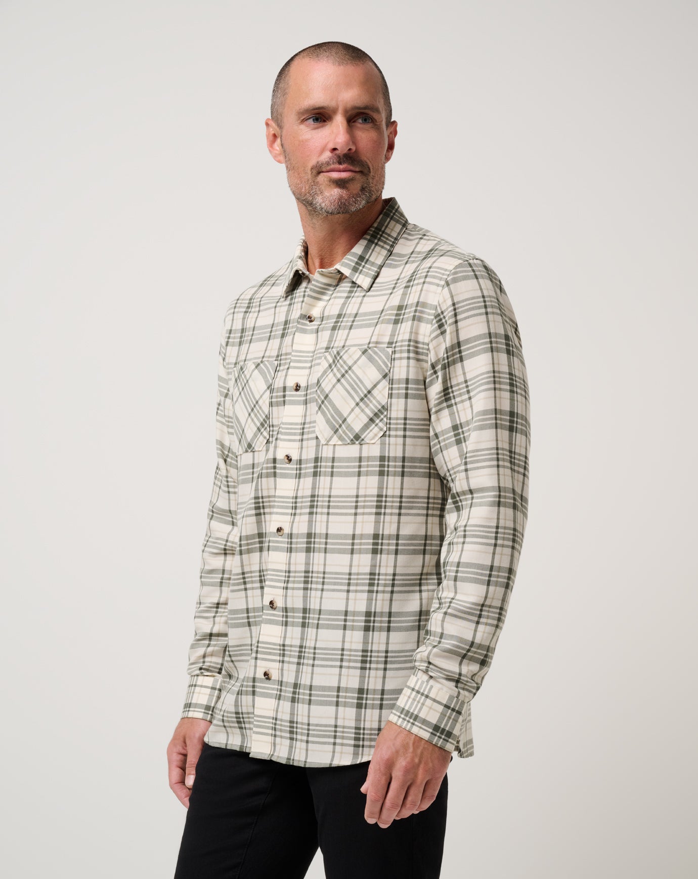 Cloud Flannel Plaid Button-Up - Image 2