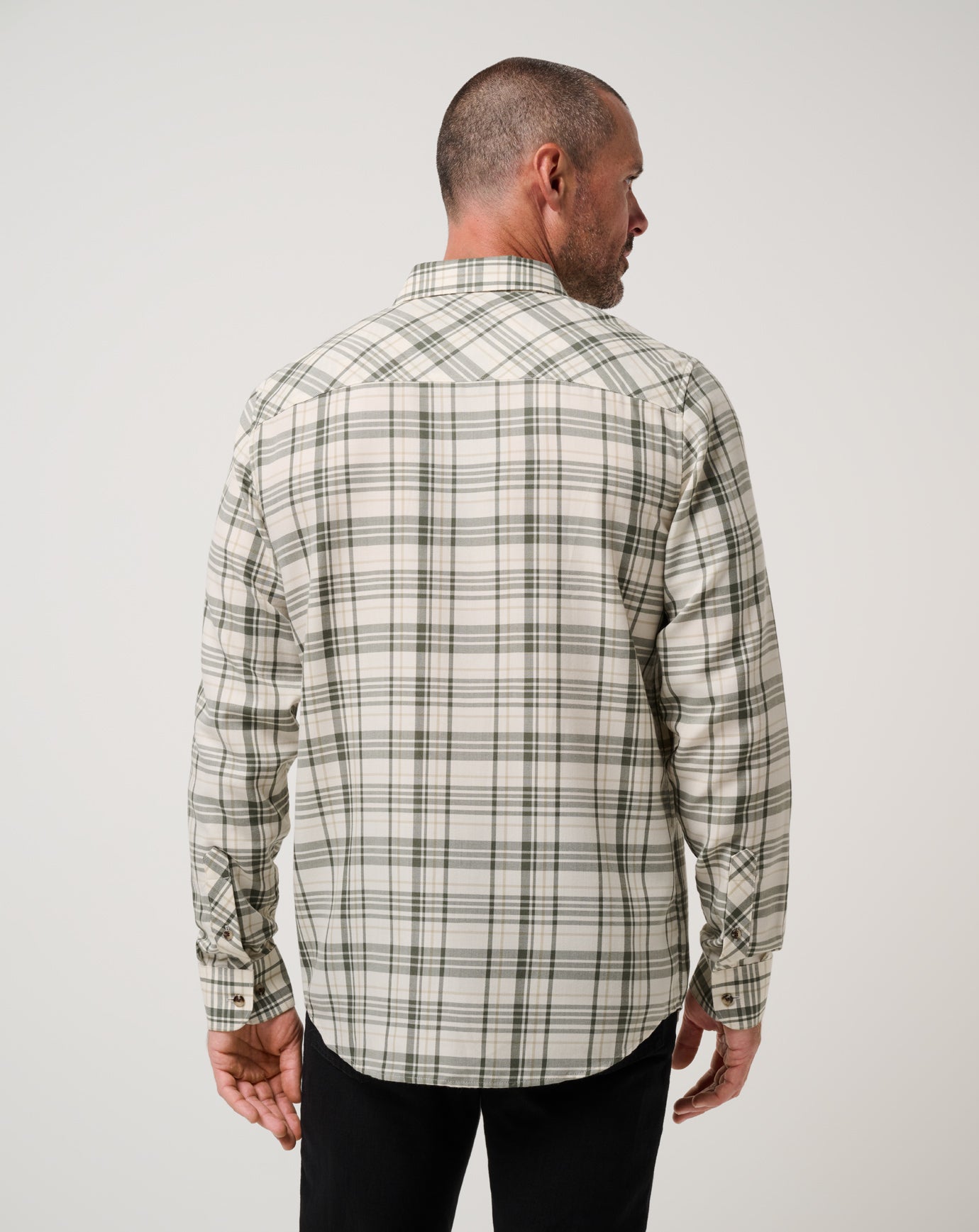 Cloud Flannel Plaid Button-Up - Image 3