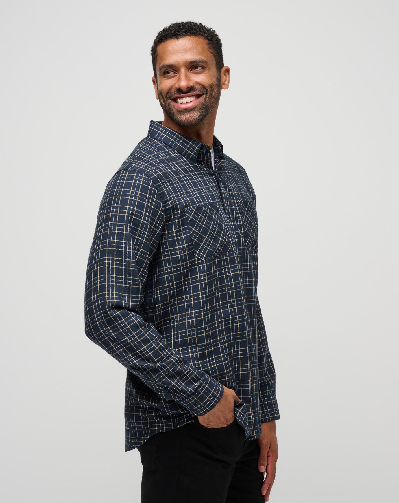Cloud Flannel Plaid Button-Up - Image 2