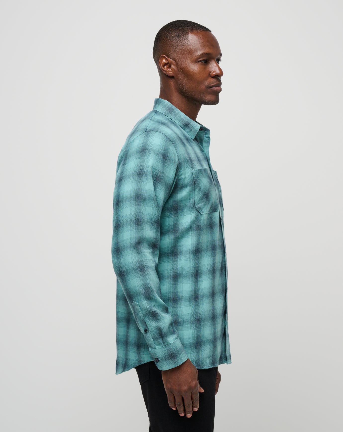 Cloud Flannel Plaid Button-Up - Image 2