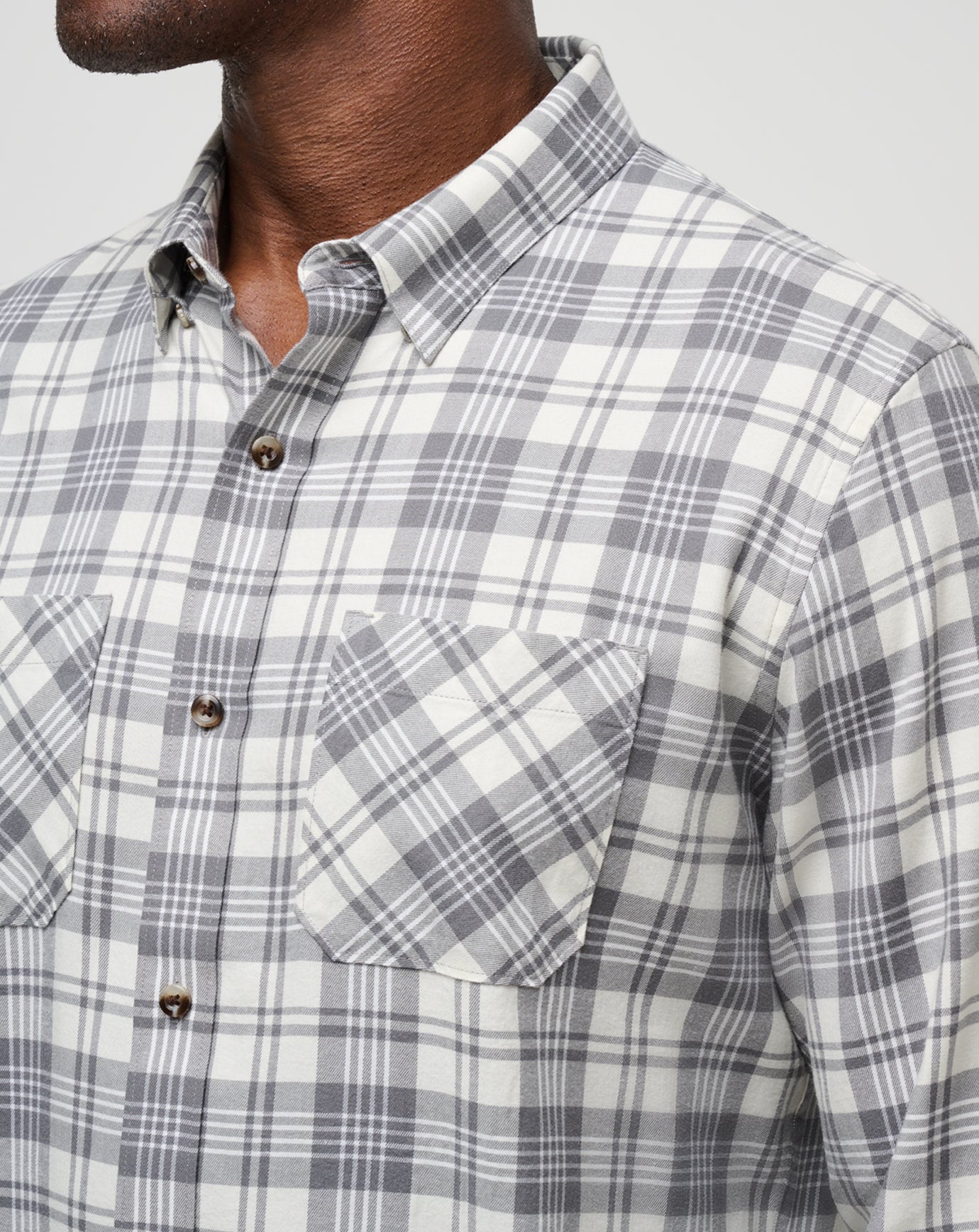 Cloud Flannel Plaid Button-Up - Image 3
