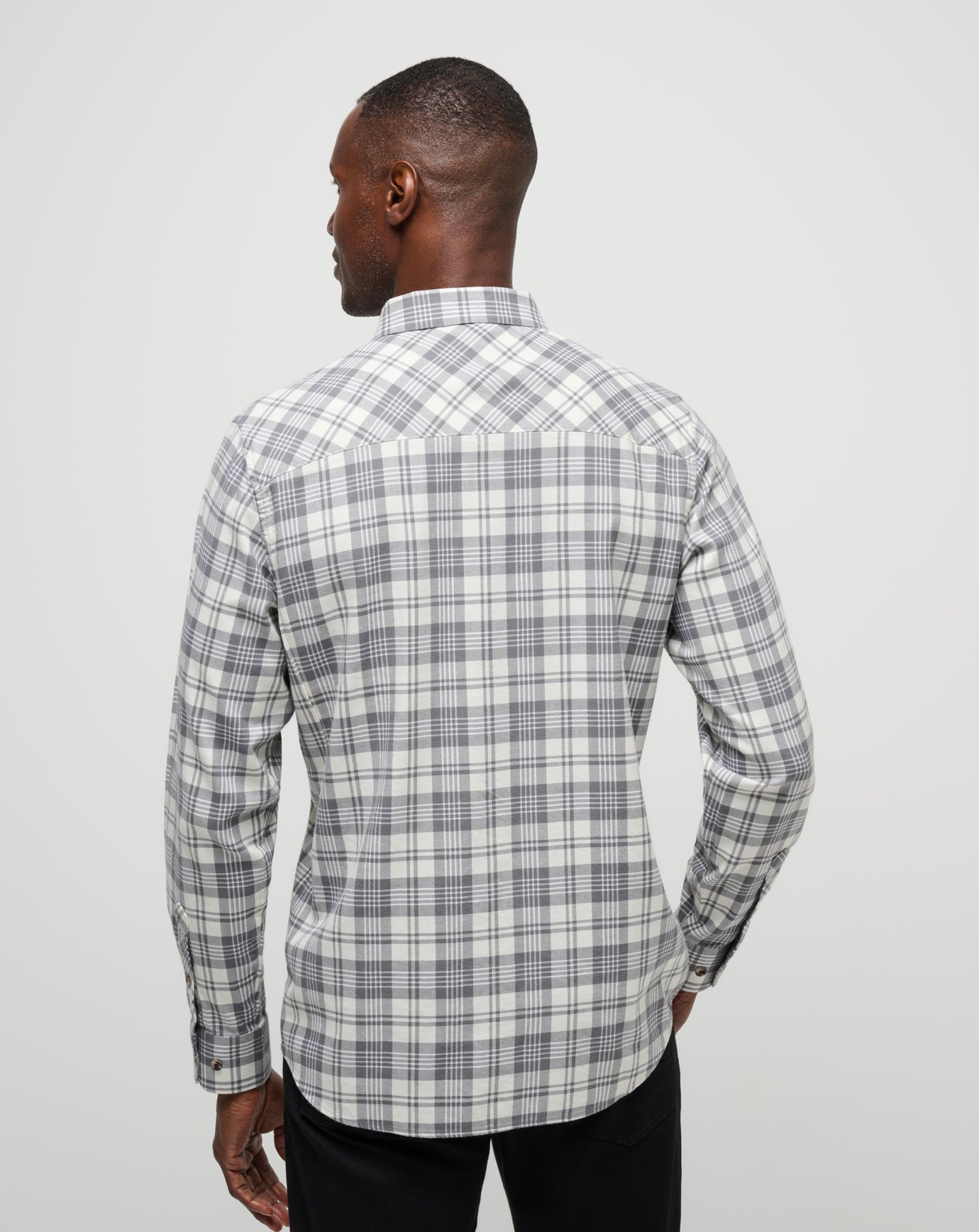 Cloud Flannel Plaid Button-Up - Image 4