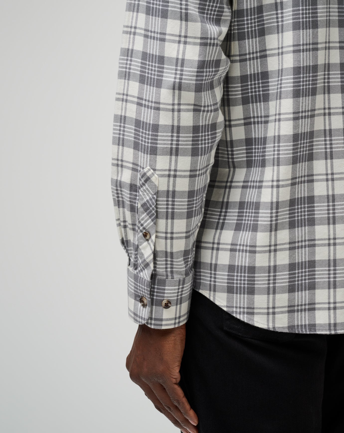 Cloud Flannel Plaid Button-Up - Image 5