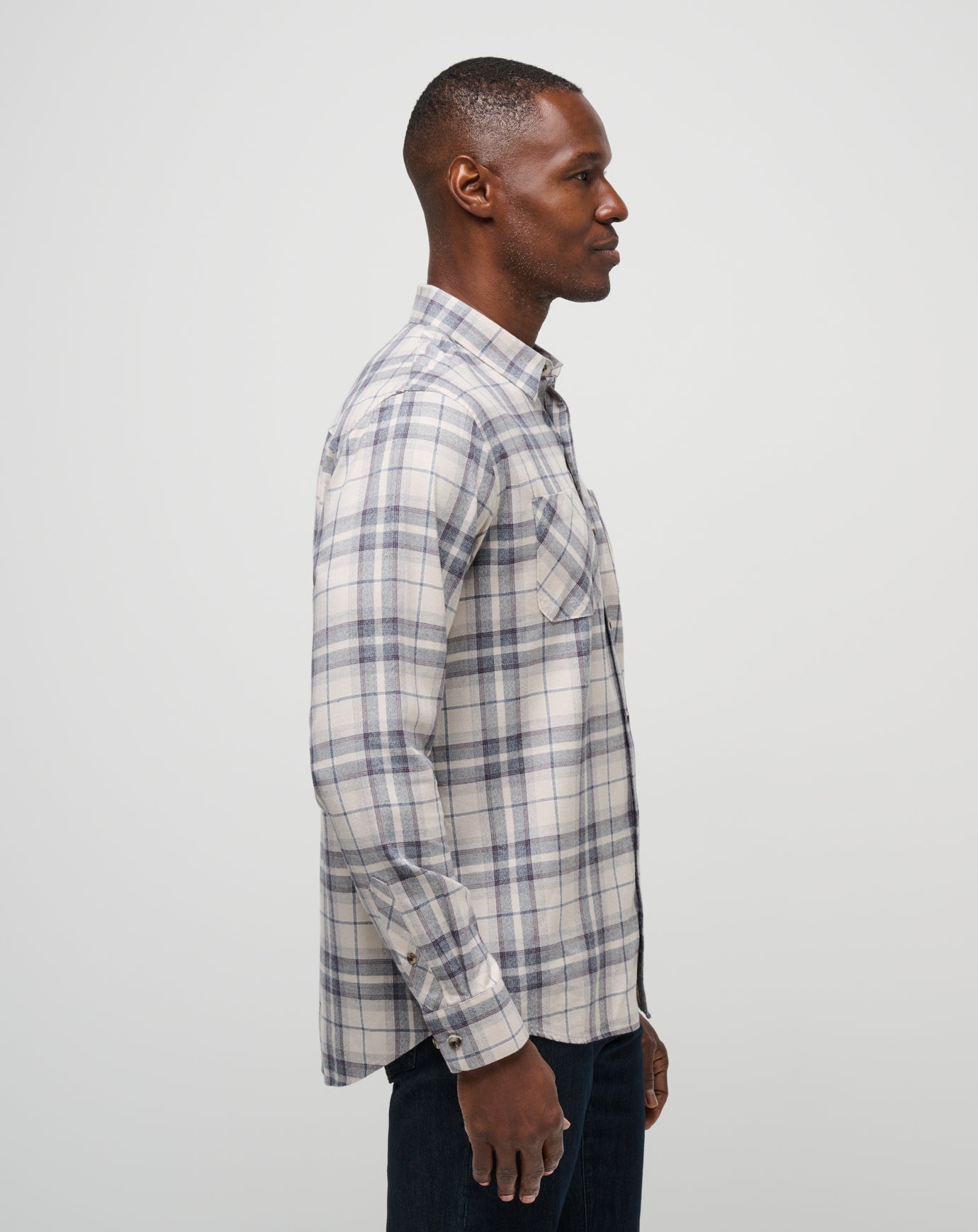 Cloud Flannel Plaid Button-Up - Image 2