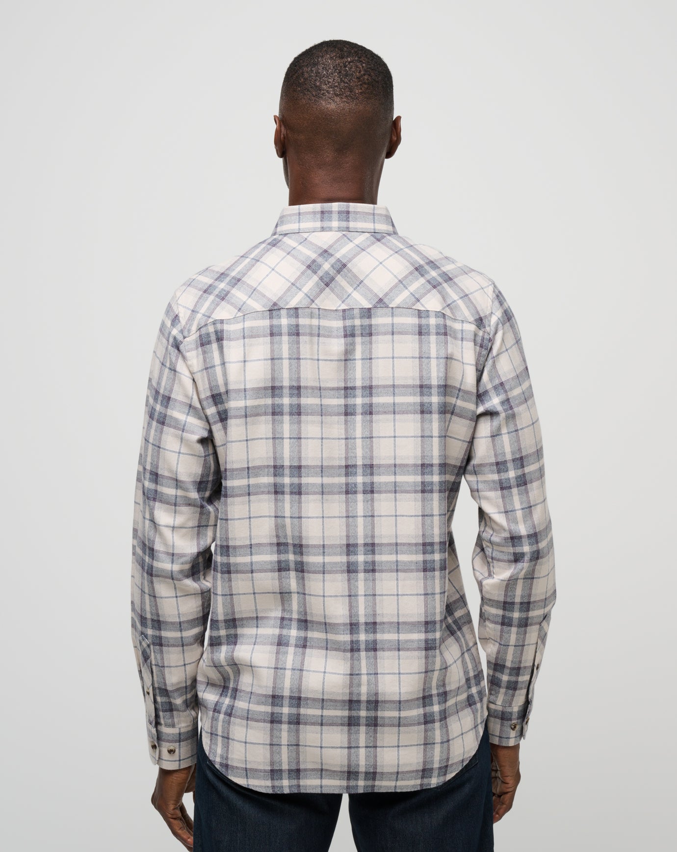 Cloud Flannel Plaid Button-Up - Image 3