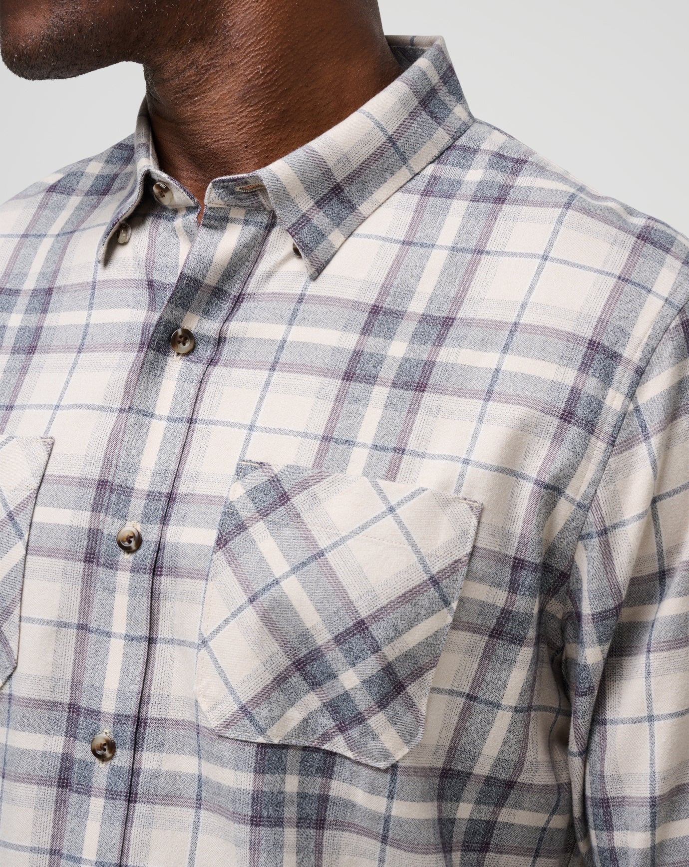 Cloud Flannel Plaid Button-Up - Image 4