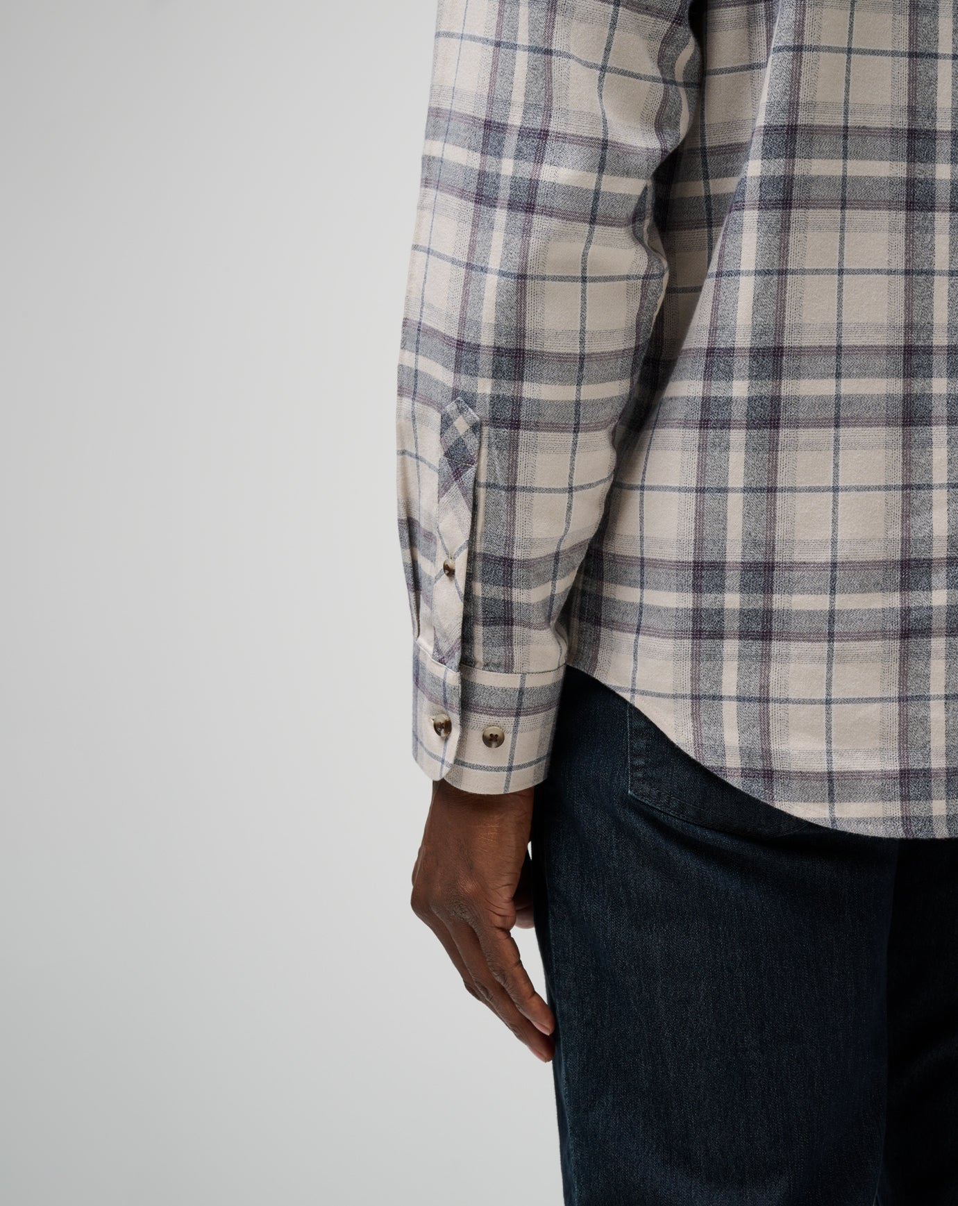Cloud Flannel Plaid Button-Up - Image 5