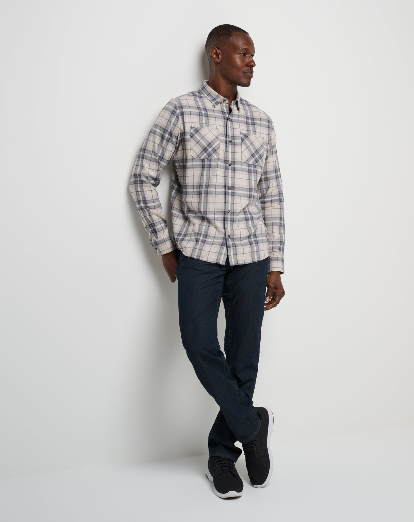 Cloud Flannel Plaid Button-Up - Image 6