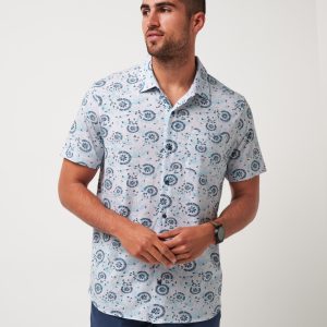 Knit Flourish Button-Up