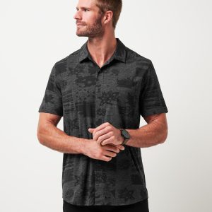 Knit Gravitation Button-Up